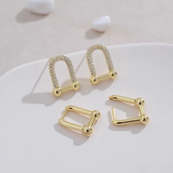 Retro minimalist style earrings - Picture 2 of 5
